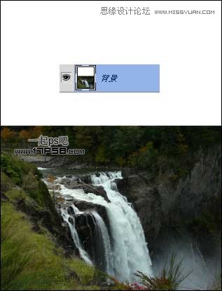 PS合成城堡邊上瀑布場(chǎng)景