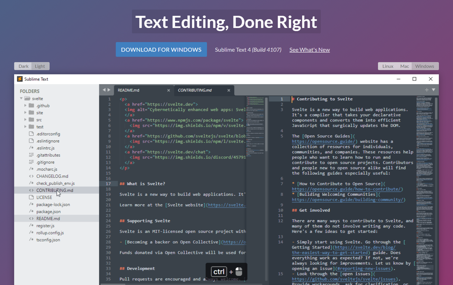 Sublime Text 4 首個(gè)穩(wěn)定版發(fā)布：全新 UI、多選項(xiàng)卡、支持蘋果 M1