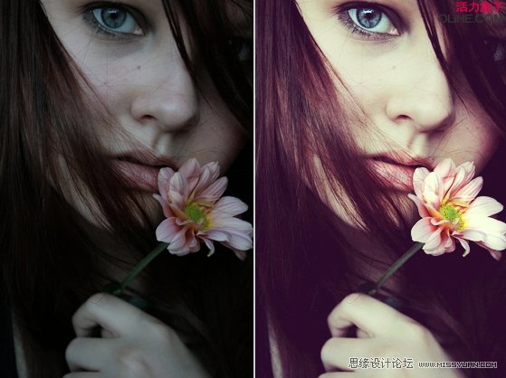 PS給曝光不足美女調(diào)出柔柔的復(fù)古色調(diào)