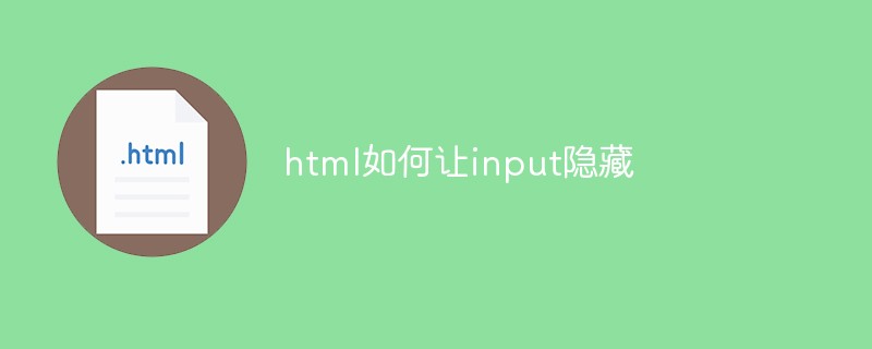 html如何讓input隱藏