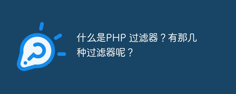 什么是PHP 過濾器？有那幾種過濾器呢？