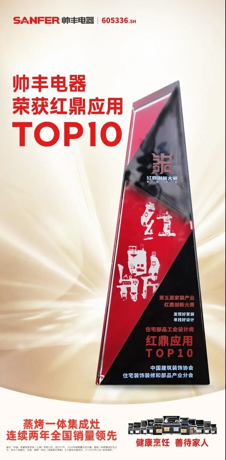 獨(dú)領(lǐng)豐尚|創(chuàng)新新主張，帥豐攬獲“紅鼎應(yīng)用TOP10”獎(jiǎng)項(xiàng)！