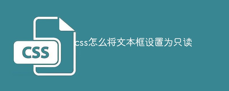 css怎么將文本框設(shè)置為只讀