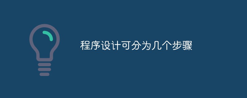 程序設(shè)計(jì)可分為幾個(gè)步驟