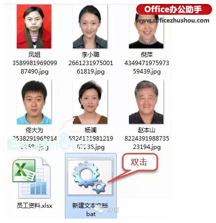 excel批量重命名照片 按身份證號(hào)碼重命名員工照片的技巧