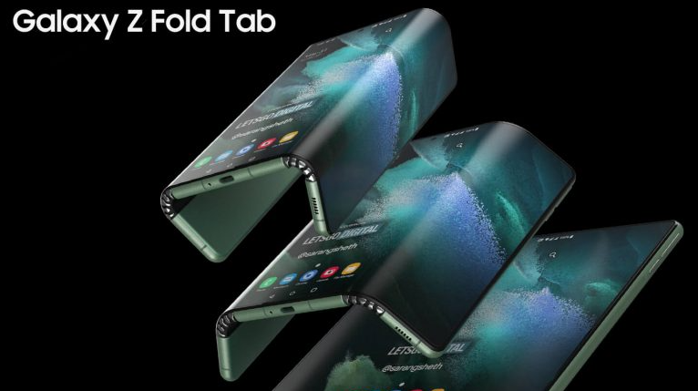 三星 Galaxy Z Fold Tab 手機(jī)渲染圖曝光:基于雙鉸鏈設(shè)計的雙折疊屏手機(jī)