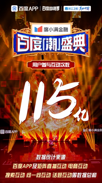 全網用戶參與互動超115億次！《百度潮盛典》引爆國民自豪