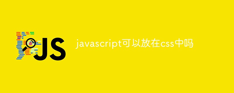 javascript可以放在css中嗎