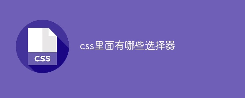 css里面有哪些選擇器