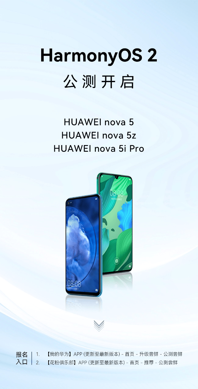 華為nova5、nova5z、nova5i Pro啟動HarmonyOS 2不限量公測