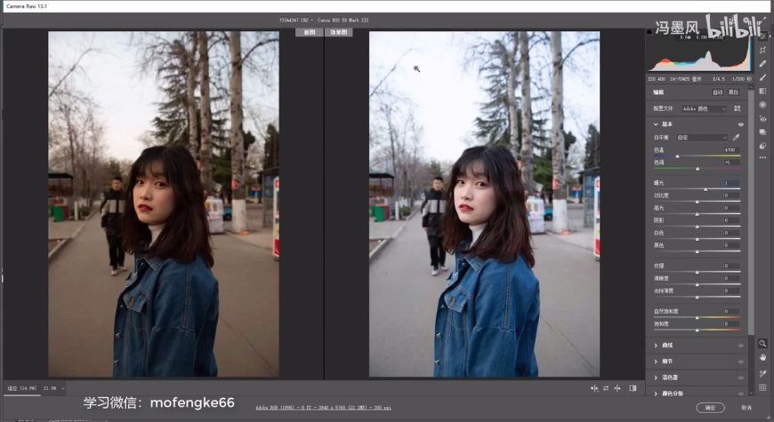 清新ins風(fēng)的camera raw人像修圖調(diào)色教程