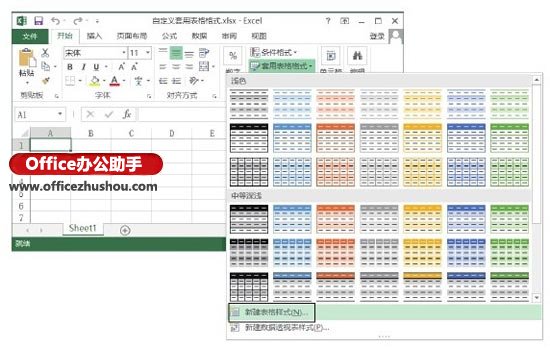excel表格自定義格式 創(chuàng)建自定義表格套用格式的方法