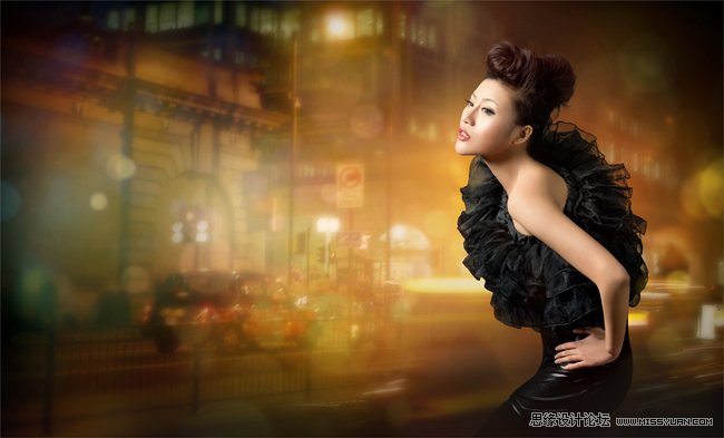用PS給室內(nèi)暗調(diào)的照片添加夜景光效效果