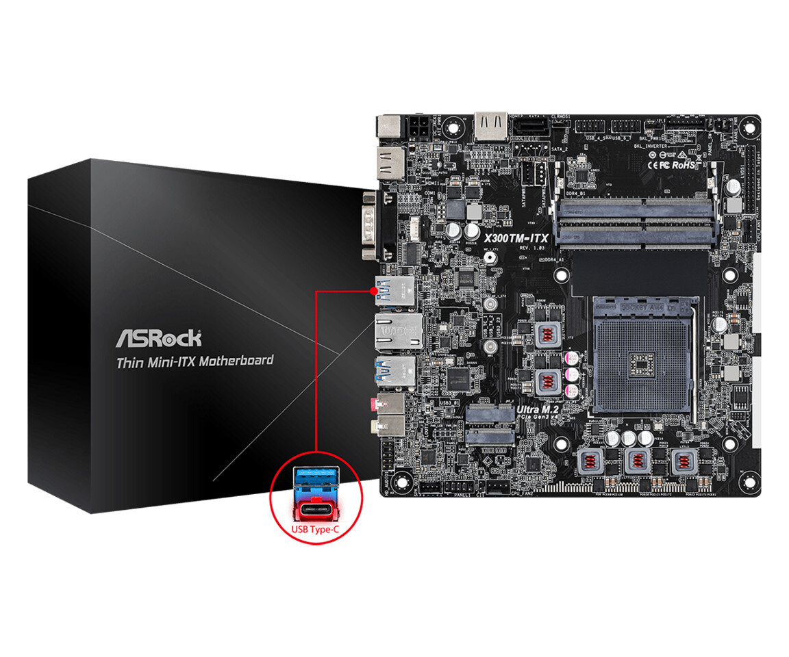 華擎發(fā)布 AMD X300TM-ITX 主板，支持銳龍 4000 系列 APU