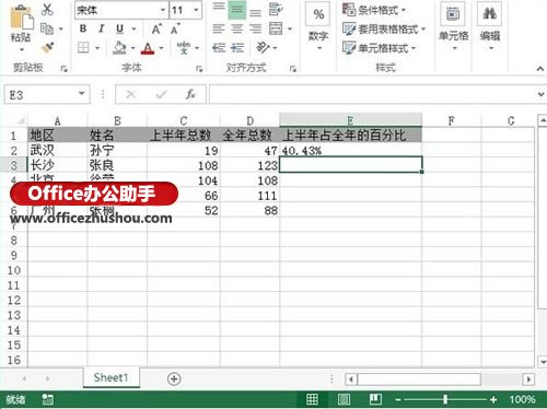 使用text函數(shù)實現(xiàn)Excel2013單元格內(nèi)容轉(zhuǎn)為百分比形式