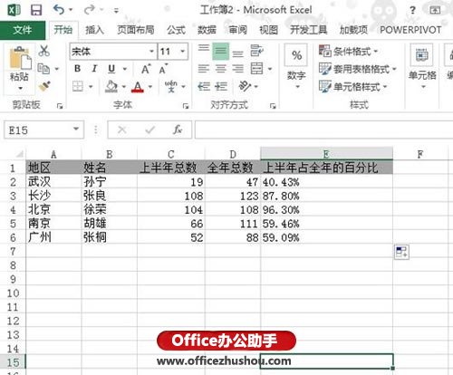 使用text函數(shù)實現(xiàn)Excel2013單元格內(nèi)容轉(zhuǎn)為百分比形式