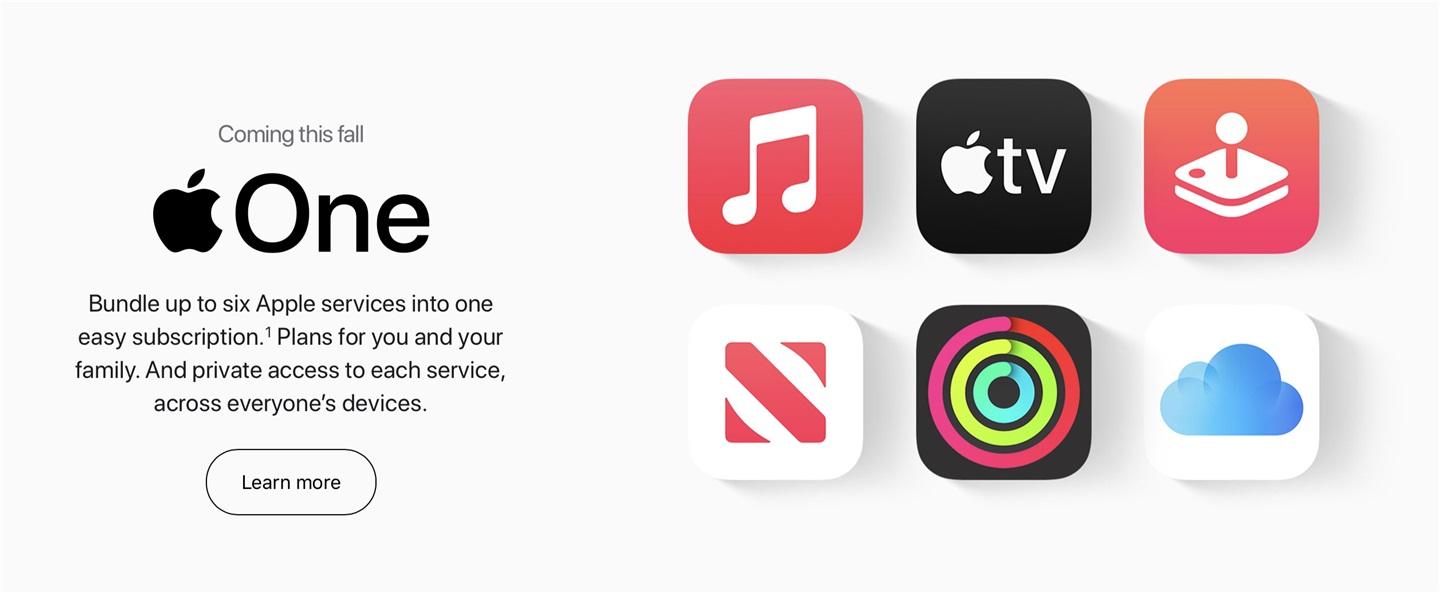 蘋果 Apple One 服務(wù)明日上線：捆綁包省更多，但國內(nèi)無法用