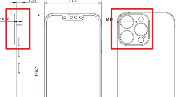 iPhone 13 Pro系列設(shè)計(jì)圖曝光:碩大的后攝簡(jiǎn)直勸退