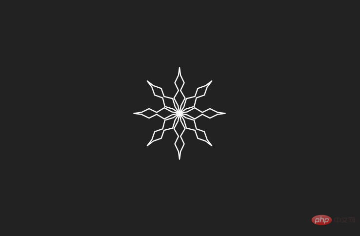 使用HTML5 SVG繪制各種雪花圖案