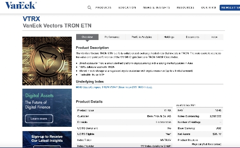 TRX何以成為全球第三支主流ETN