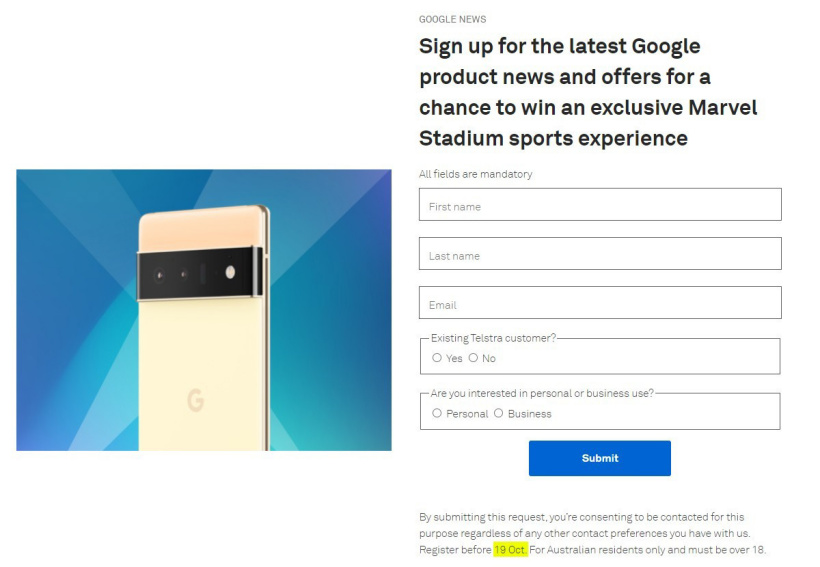 澳大利亞運營商暗示，谷歌 Pixel 6/Pro 將于 10 月 19 日推出