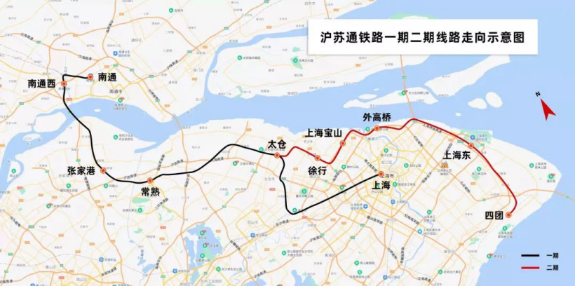中國鐵路：滬蘇通鐵路將穿越長江直達(dá)浦東機(jī)場，二期設(shè)計(jì)時(shí)速 200 公里