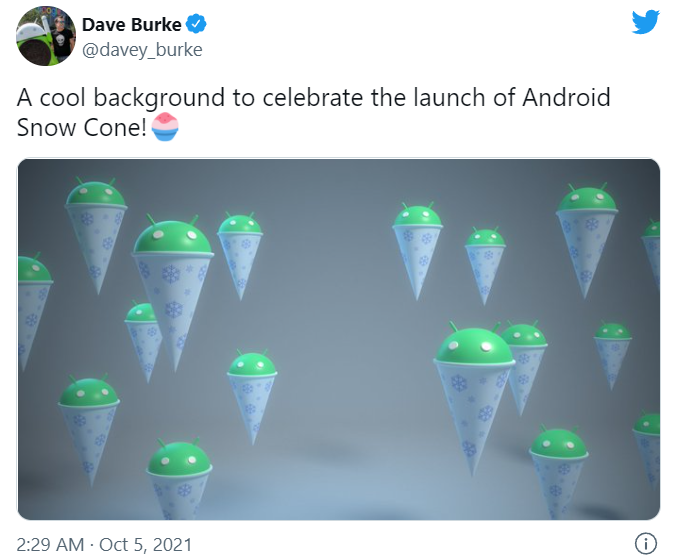 谷歌 Android 12 的甜點(diǎn)名稱確認(rèn)為 Snow Cone 刨冰，包含 162 項(xiàng)安全補(bǔ)丁