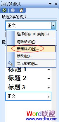 Word設定快捷鍵 Word2003中給經(jīng)常使用的格式和樣式設定快捷鍵