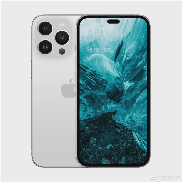 劉海沒了！iPhone 14 Pro渲染圖曝光：“藥丸”形居中打孔屏