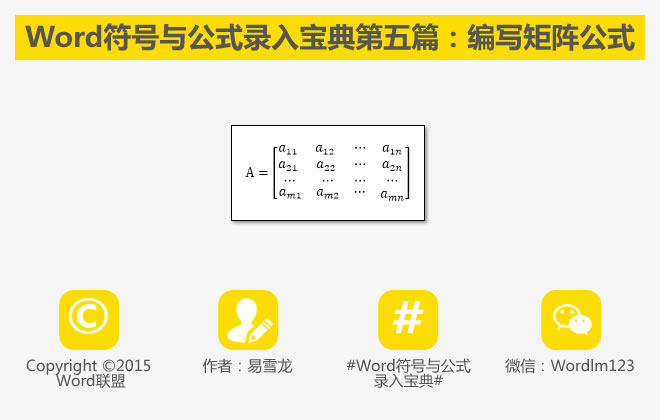 輸入矩陣公式 輸入矩陣公式方法：Word符號(hào)與公式錄入寶典第五篇