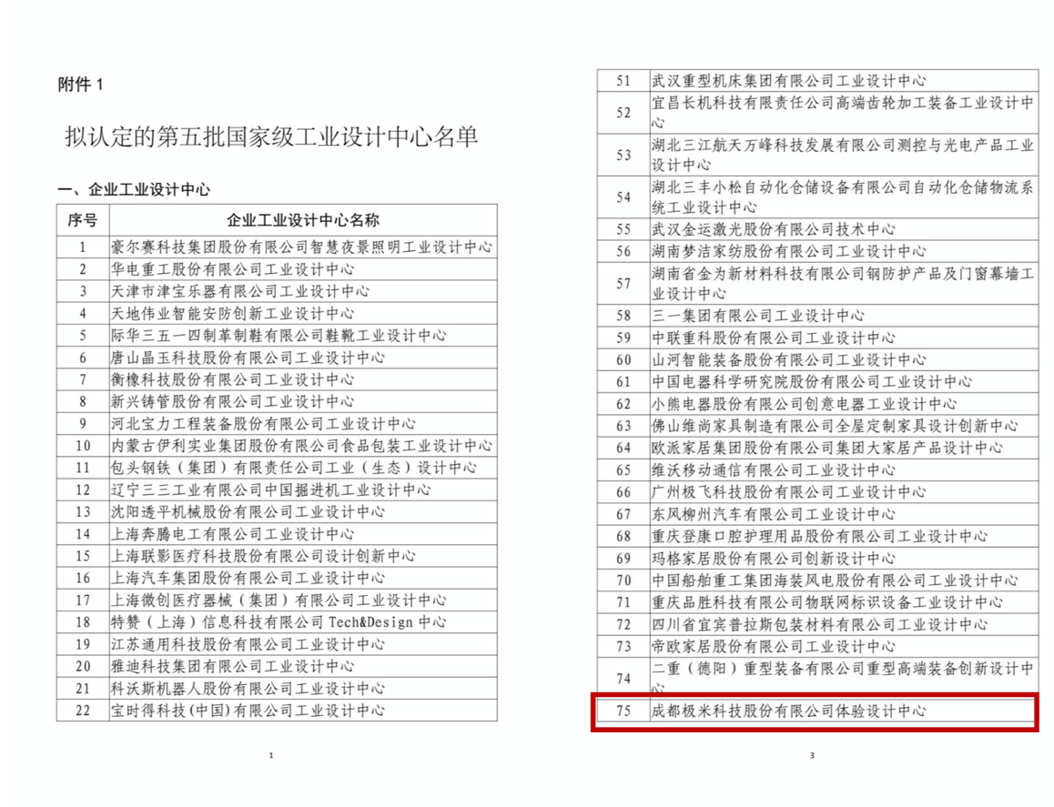 家用投影企業(yè)首次！極米科技被認(rèn)定“國(guó)家級(jí)工業(yè)設(shè)計(jì)中心”