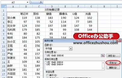 excel工作表數(shù)據(jù)合并 合并計(jì)算不同Excel工作表中數(shù)據(jù)的方法