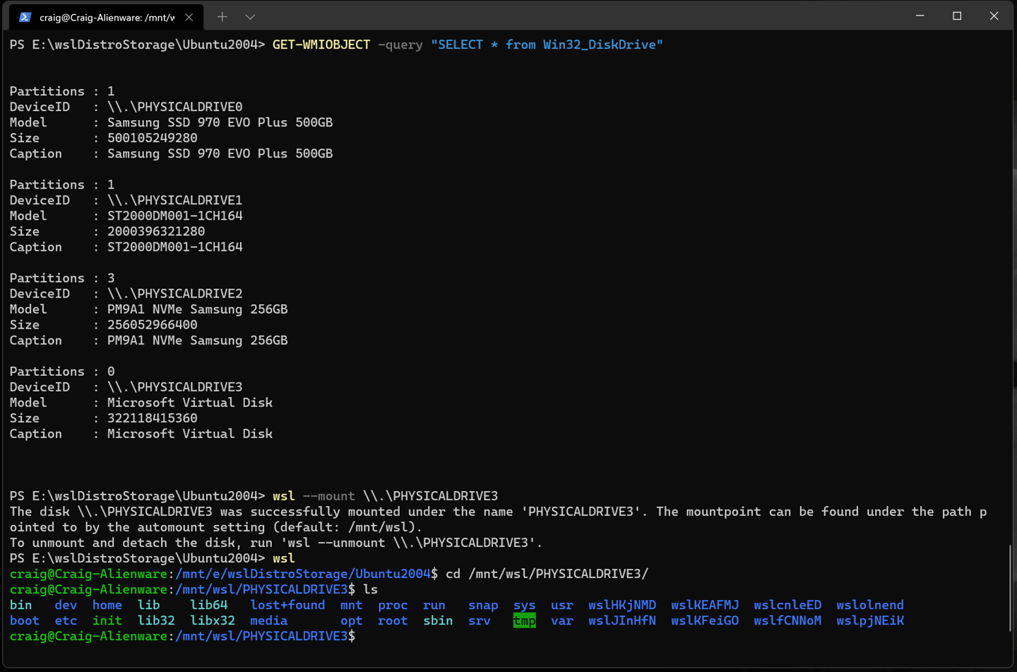 微軟 Win11 的 Linux 子系統(tǒng)(WSL 2)已支持直接掛載 Linux 磁盤