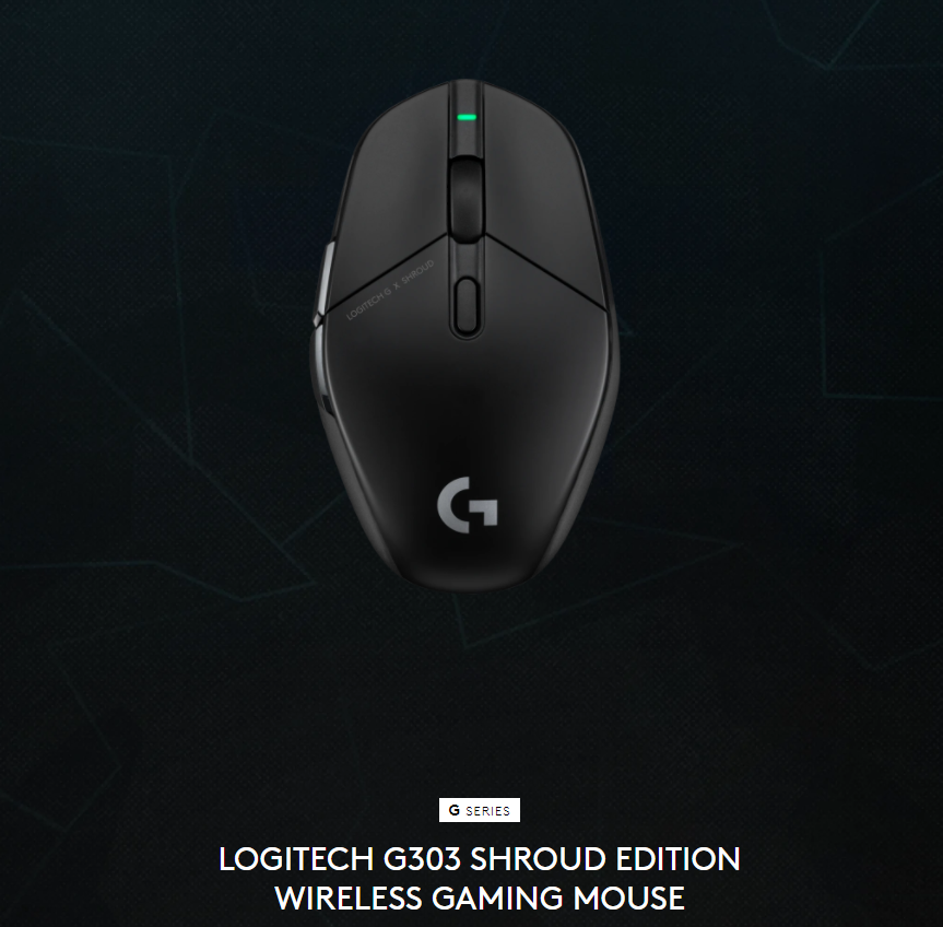 羅技發(fā)布 Shroud 聯(lián)名款 G303 無線游戲鼠標(biāo)，售價(jià) 129.99 美元
