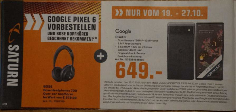 Bose 700 耳機(jī)無貨，谷歌 Pixel 6 歐洲預(yù)購(gòu)開始贈(zèng)送 Bose QC45