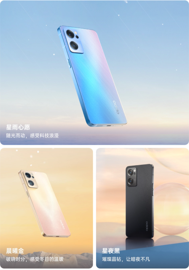 OPPO Reno7系列官方渲染圖公布