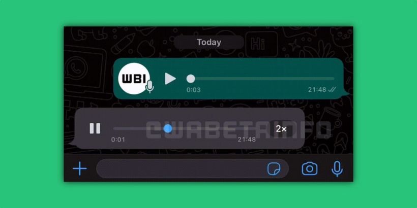 WhatsApp iOS 版正測試全類型音頻信息倍速播放功能
