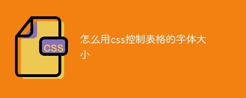 怎么用css控制表格的字體大小