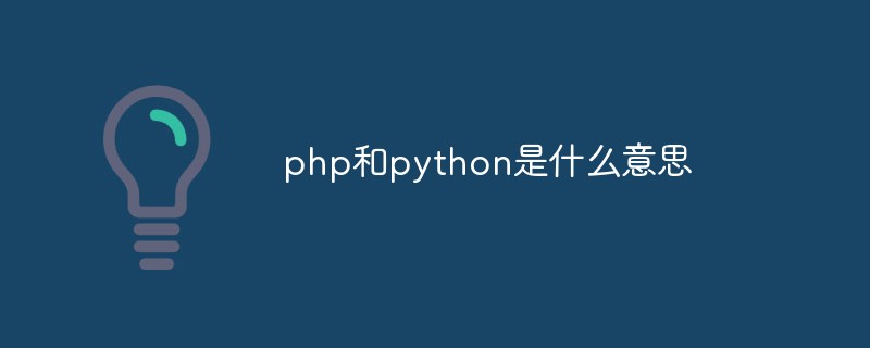 php和python是什么意思