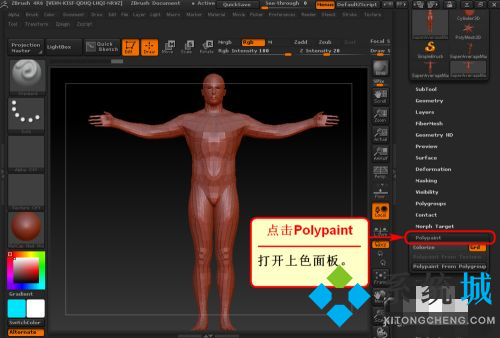 zbrush怎么上色 zbrush模型上色步驟介紹