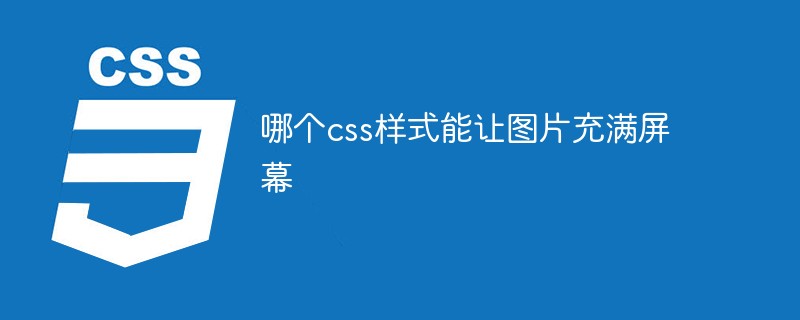 哪個(gè)css樣式能讓圖片充滿屏幕