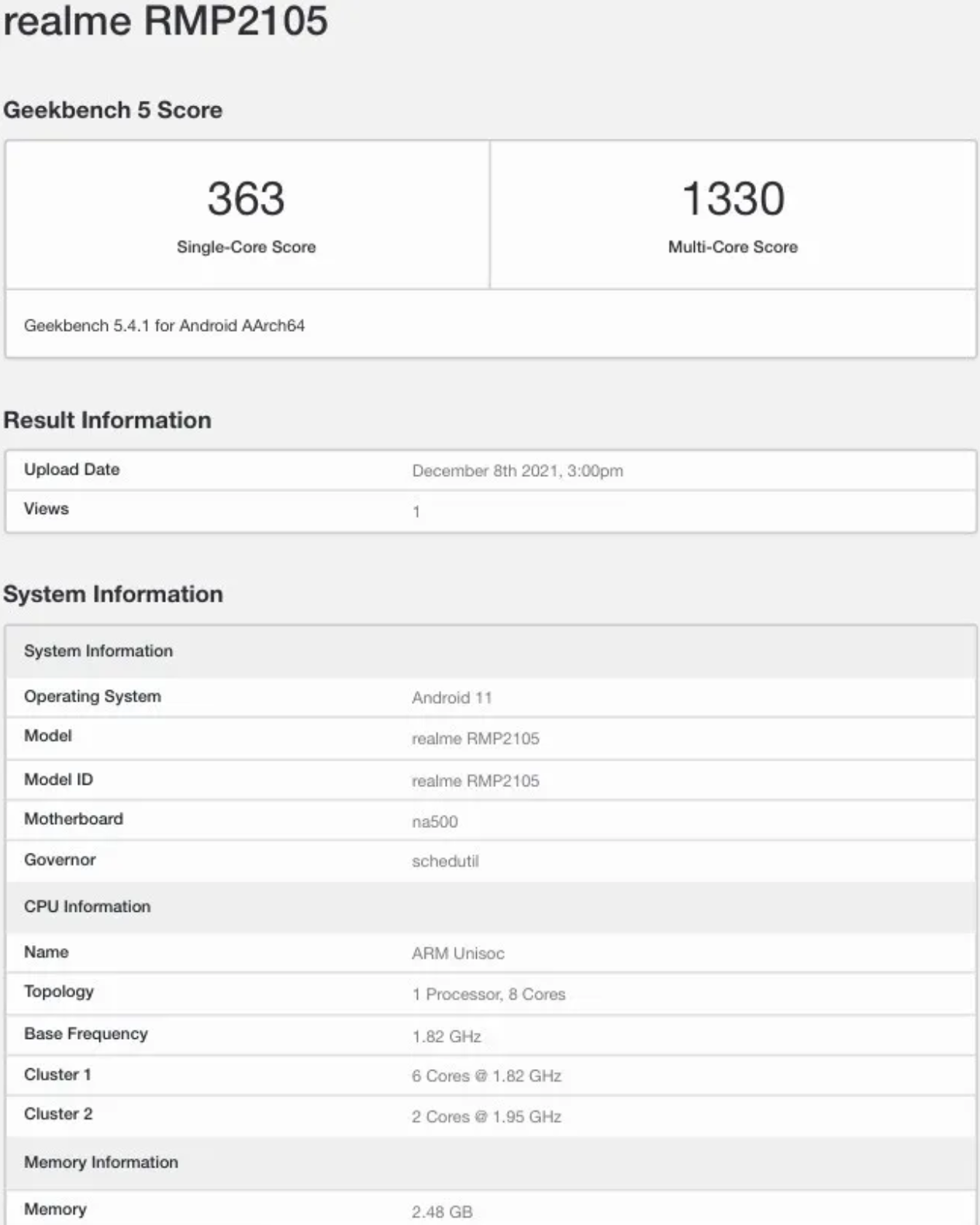 新款 realme Pad 曝光，搭載紫光展銳處理器