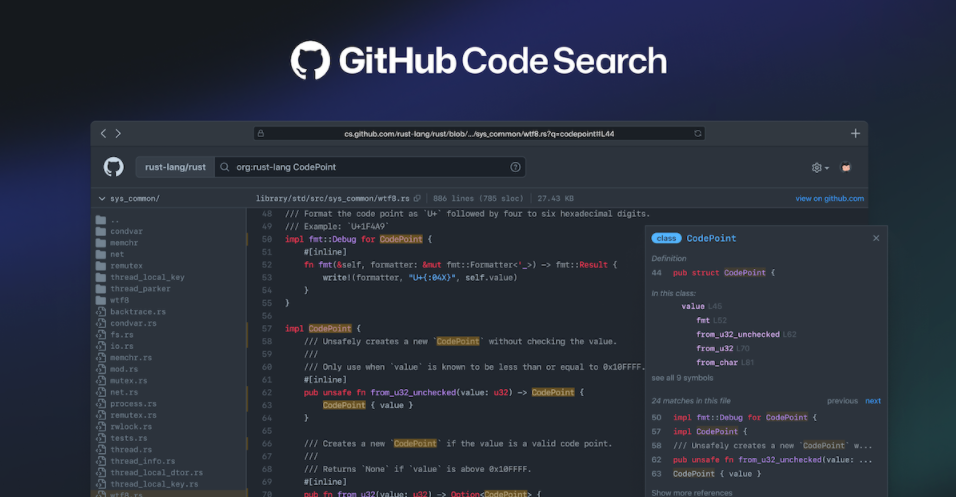 微軟 GitHub 大幅改進(jìn)代碼搜索功能，已發(fā)布技術(shù)預(yù)覽版
