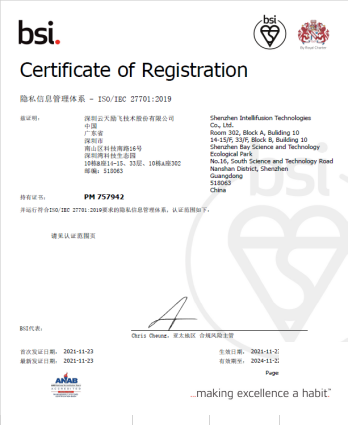 保護(hù)隱私和信息安全 云天勵(lì)飛斬獲的ISO27701又一項(xiàng)國(guó)際權(quán)威安全認(rèn)證