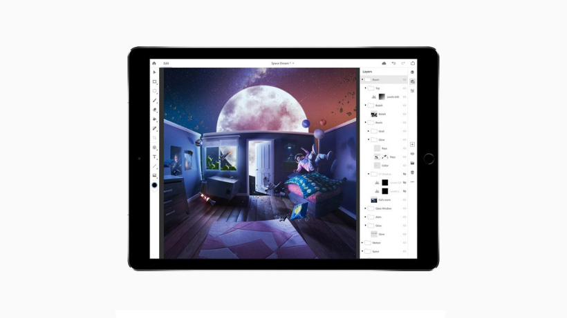 Photoshop iPadOS 版更新，帶來電腦版“涂抹”和“海綿”工具