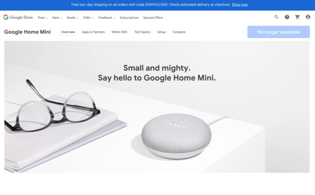 發(fā)布 4 年后，谷歌 Home Mini 終于停售：曾登頂全球最暢銷智能音箱
