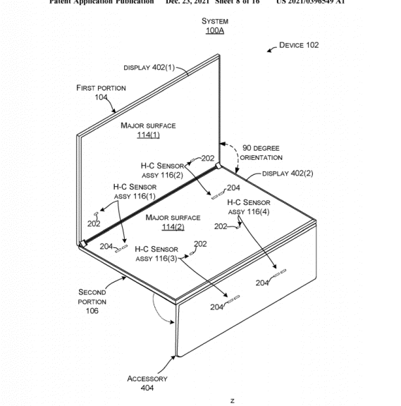 微軟 Surface Phone 三折折疊屏專利曝光
