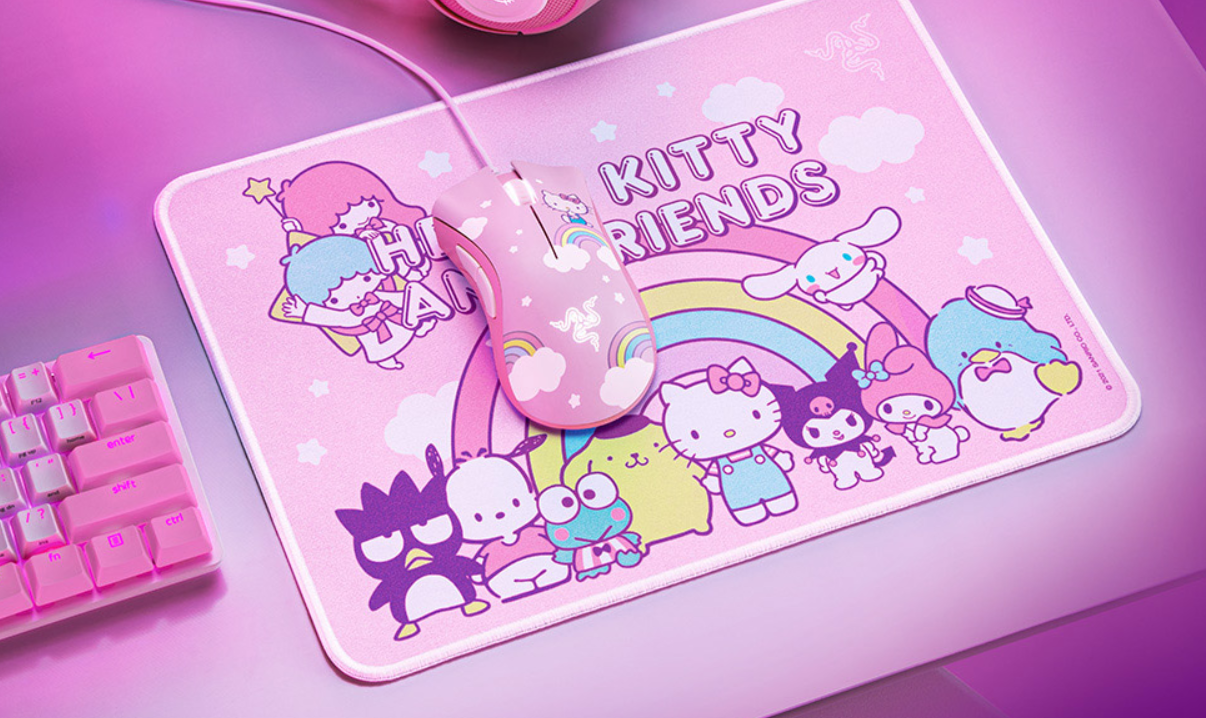 雷蛇推出 Hello Kitty 電腦配件產(chǎn)品：鼠標(biāo)、耳機(jī)、電競(jìng)椅，全系萌萌粉紅色