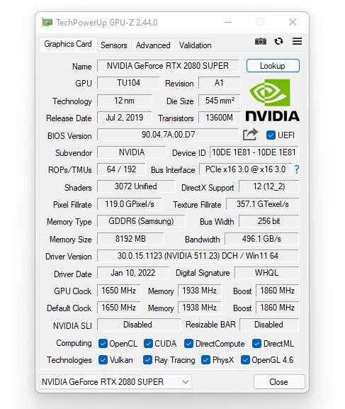 GPU-Z v2.44.0 版發(fā)布：支持 RTX 3050 / RX 6500 XT 等顯卡