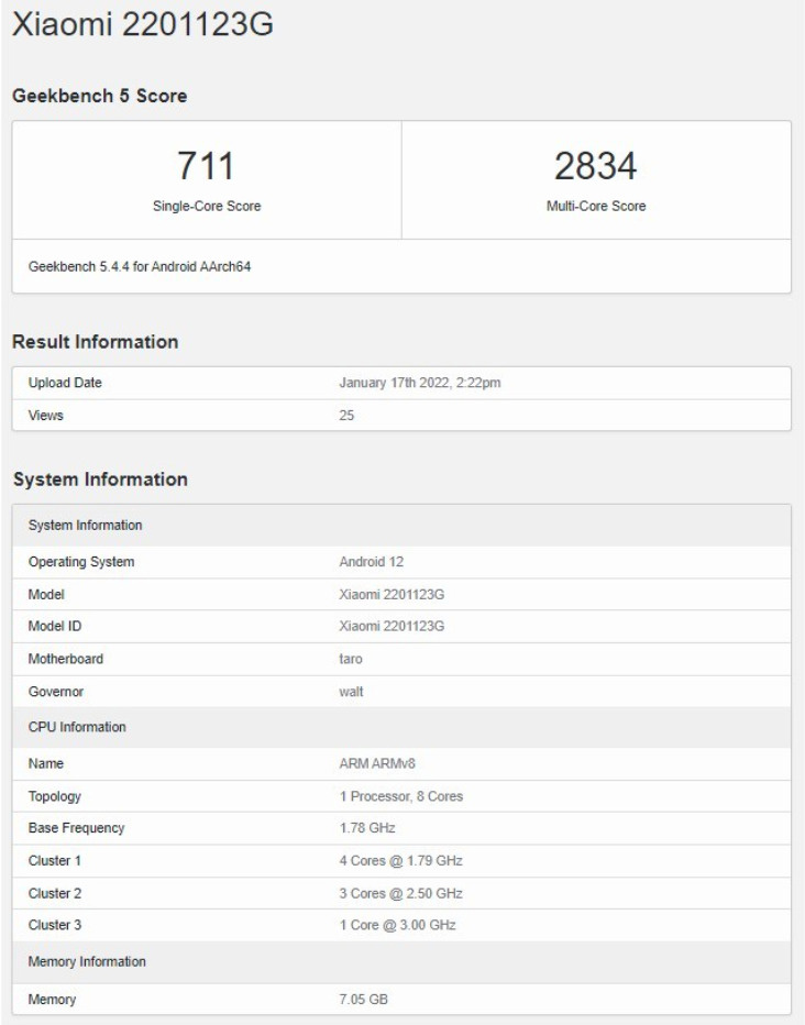 小米 12 系列國(guó)際版發(fā)布在即，跑分在 Geekbench 亮相